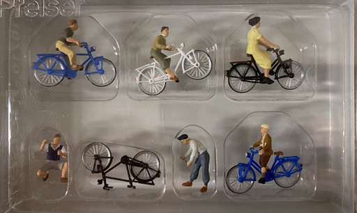 [ PRE10716 ] Preiser Jongeren met de fiets 1/87