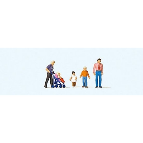 [ PRE10721 ] Preiser Familie uitstap 1/87