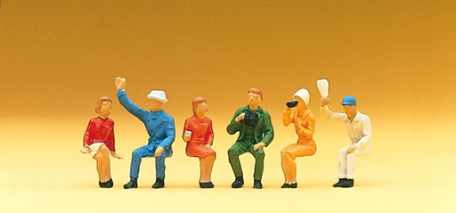 [ PRE14025 ] Preiser spectateurs assis 1/87 HO
