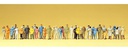 [ PRE14402 ] Preiser miniatuurfiguren staand en wandelend 1/87 HO  36st