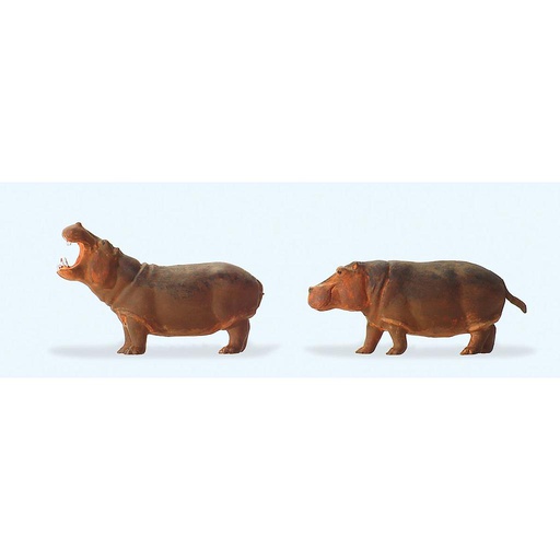 [ PRE20373 ] Preiser hippopotamuses 1/87 HO