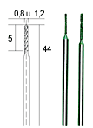 [ PX28255 ] Proxxon Diamant spiraalboren 2 st. (0,8 + 1,2 mm.)