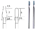[ PX28270 ] Proxxon Silicium karbide slijpstiften projektielvorm 2 st.