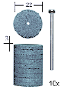 [ PX28304 ] Proxxon SiCa slijpschijven Ø 22 mm. 10 st. + houder