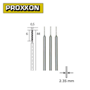 [ PX28864 ] Proxxon Mikro spiraalboren 0,5 mm, 3 st.