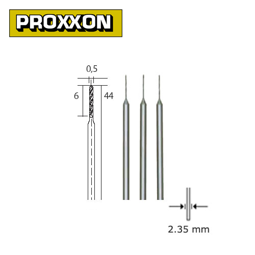 [ PX28864 ] Proxxon HSS Mikro boortjes 0,5 mm, 3 st