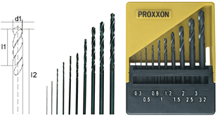 [ PX28874 ] Proxxon HSS twist drill set / boorset (0,3/0.5/0.8/1.0/1.2/1.5/2.0/2.5/3.0/3.2mm.)