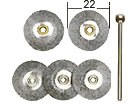 [ PX28952 ] Proxxon Schijfborstels staal Ø 22 mm, 5 st. + houder