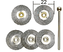 [ PX28952 ] Proxxon Schijfborstels staal Ø 22 mm, 5 st. + houder