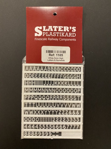 [ SL-1105 ] letters en cijfers 5 mm wit