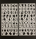 [ SL-1113 ] Slater's Plastikard Letters en cijfers 13.5 mm wit g schaal