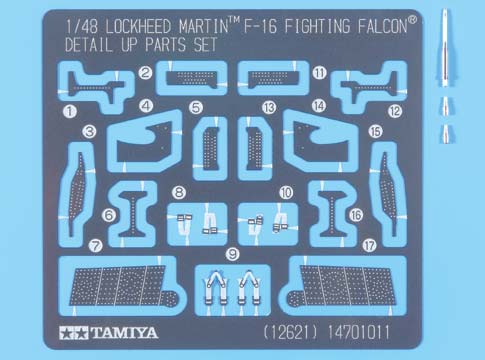 [ T12621 ] Tamiya F-16 Detail Up Parts Set 1/48