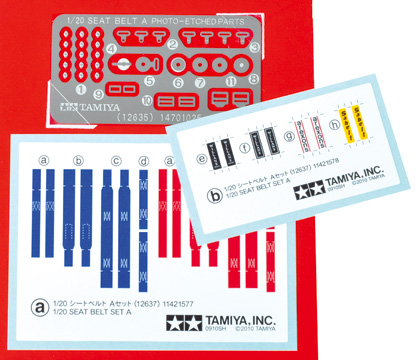 [ T12637 ] Tamiya 1/20 Seat Belt Set A