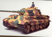 [ T36204 ] Tamiya *KING TIGER zonder rc wel met motor zodat rupsen draaien 