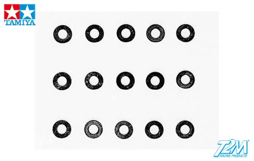 [ T50586 ] Tamiya 3mm rondel / washer    15st *15