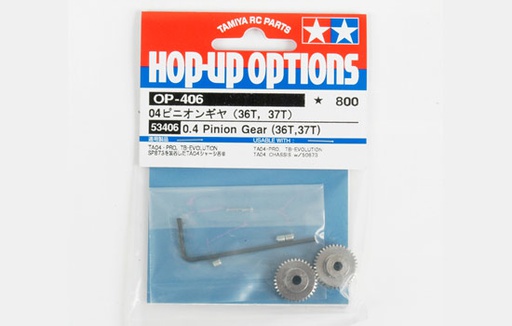 [ T53406 ] Tamiya 0.4 Pinion Gear (36T,37T)