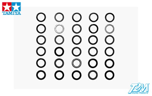 [ T53586 ] Tamiya 4mm Shim Set *10 x 3 types 0.1/ 0.2 / 0.3