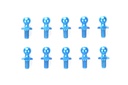 [ T53642 ] Tamiya 5mm Aluminium Ball Connector/Blue  10pcs