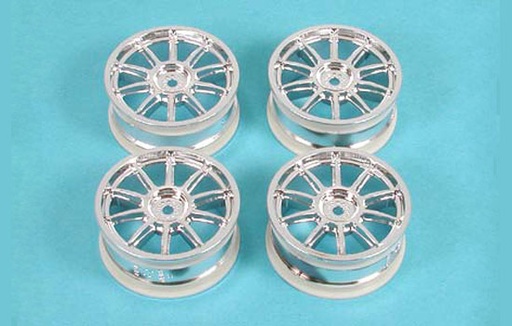 [ T53860 ] Tamiya 10 Spoke Plated Wheel 24mm Offset 0