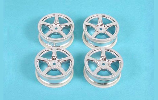 [ T53859 ] Tamiya 5 Spoke Plated Wheel 24mm Offset 0