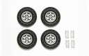 [ T54742 ] Tamiya set 4 wielen en 4 velgen + veren  CC te verhogen 