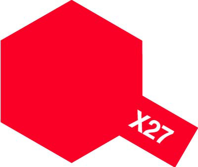 [ T81527 ] Tamiya Acrylic Mini X-27 Clear Red