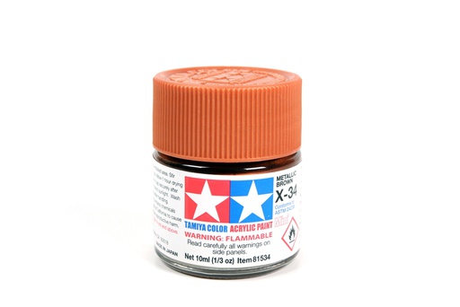 [ T81534 ] Tamiya Acrylic Mini X-34 Metal. Brown 10ml