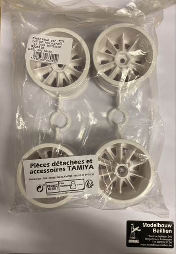 [ T9335110 ] Tamiya velgen stadium blitzer achter/voor  2 x zeskant  2 x kogellager 