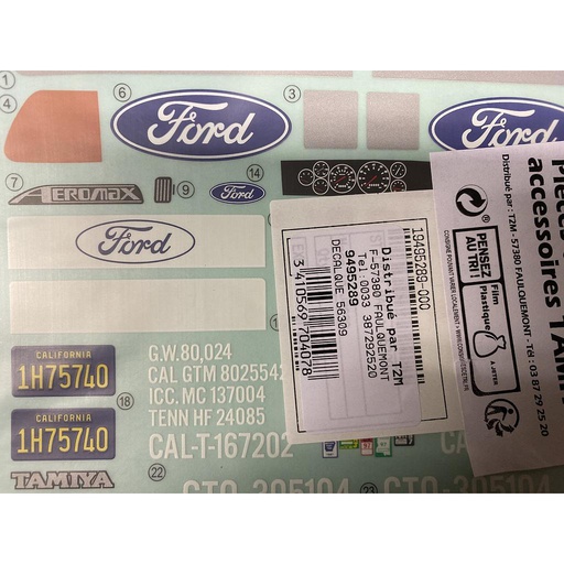 [ T9495289 ] Tamiya sticker Ford Aeromax truck