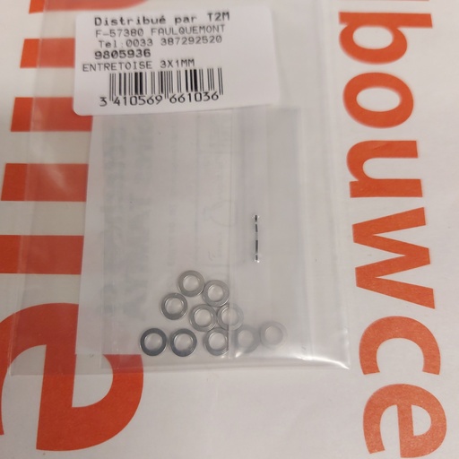 [ T9805936 ] Tamiya 3x1mm spacers 10st