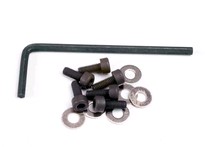 [ TRX-1552 ] Traxxas Backplate screws (3x8mm hex cap) (6)/washers (6)/ wrench -TRX1552 