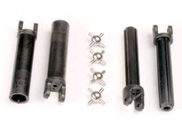 [ TRX-1951 ] Traxxas Half shafts, long truck (external-splined (2) & internal-splined (2)/ metal U-joints (4) - TRX1951 
