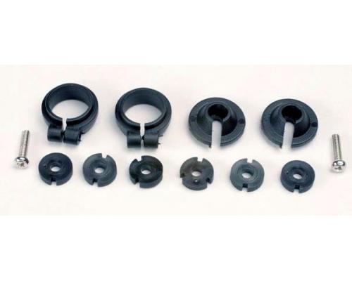 [ TRX-1965 ] Traxxas Piston head set, (2 sets of 3 types)/ shock collars (2)/ spring retainers (2) 