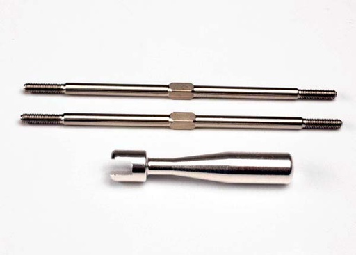 [ TRX-2338X ] Traxxas Turnbuckles, titanium 94mm (front tie rods) (2)/ billet aluminum wrench -TRX2338X