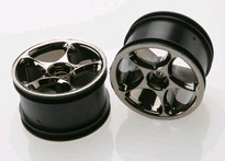 [ TRX-2472A ] Traxxas Wheels, Tracer 2.2" (black chrome) (2) (Bandit rear) 