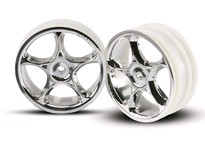 [ TRX-2473 ] Traxxas Wheels, Tracer 2.2" (chrome) (2) (Bandit front) -TRX2473 