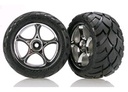 [ TRX-2478R ] Traxxas Tires & wheels, assembled (Tracer 2.2" chrome wheels, Anaconda 2.2" tires ) -TRX2478R