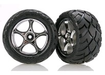 [ TRX-2478R ] Traxxas Tires &amp; wheels, assembled (Tracer 2.2&quot; chrome wheels, Anaconda 2.2&quot; tires ) -TRX2478R