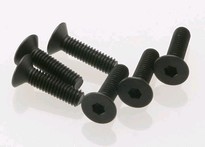 [ TRX-2546 ] Traxxas Screws, 4x15mm countersunk machine (hex drive) (6) 