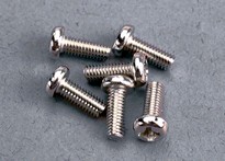 [ TRX-2559 ] Traxxas Screws, 3x8mm roundhead machine (6) 