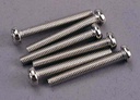 [ TRX-2567 ] Traxxas Screws, 3x23mm roundhead machine (6) 