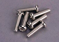 [ TRX-2573 ] Traxxas Screws, 4x15mm roundhead machine (6) 