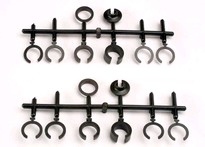 [ TRX-2668 ] Traxxas Spring retainers, upper & lower (2)/ spring pre-load spacers: 1mm (4)/ 1.5mm (2)/ 2mm (2)/ 4mm (2)/ 8mm (2) (Big Bore Shocks) 