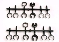 [ TRX-2668 ] Traxxas Spring retainers, upper &amp; lower (2)/ spring pre-load spacers: 1mm (4)/ 1.5mm (2)/ 2mm (2)/ 4mm (2)/ 8mm (2) (Big Bore Shocks) 