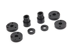 [ TRX-2669 ] Traxxas Piston head set (2-hole (2)/ 3-hole (2))/ shock mounting bushings & washers (2) (Big Bore Shocks) - TRX2669