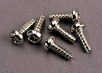 [ TRX-2682 ] Traxxas Screws, 3x8mm roundhead self-tapping (6) 