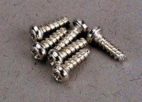[ TRX-2674 ] Traxxas Screws, 2x6mm roundhead self-tapping (6) 