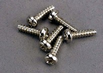 [ TRX-2675 ] Traxxas Screws, 3x10mm roundhead self-tapping (6) 