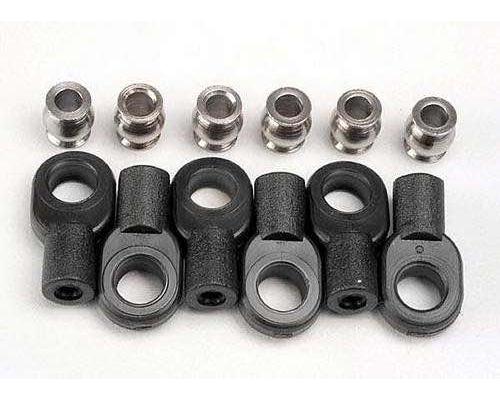 [ TRX-2742X ] Traxxas Rod ends, short (6)/ hollow balls (6)-TRX2742X