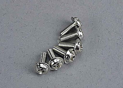 [ TRX-3185 ] Traxxas Motor screws (3x8mm washerhead machine) (6) -TRX3185 